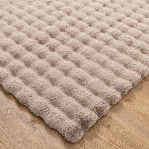 Amelie Plush Washable Rug Dark Beige