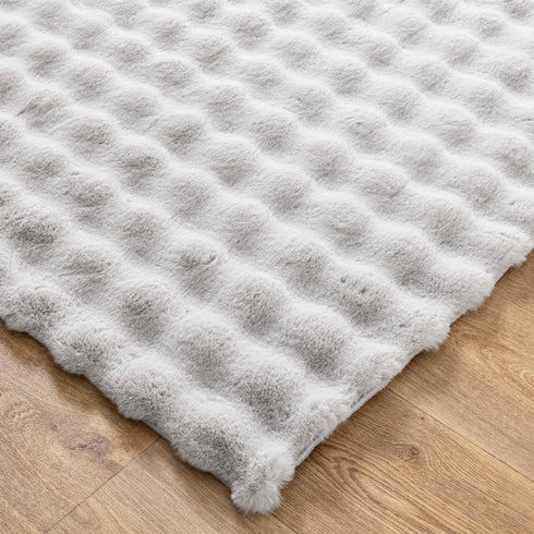 Amelie Plush Washable Rug Silver