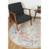 Pissarro Terracotta Blue Round Washable Rug