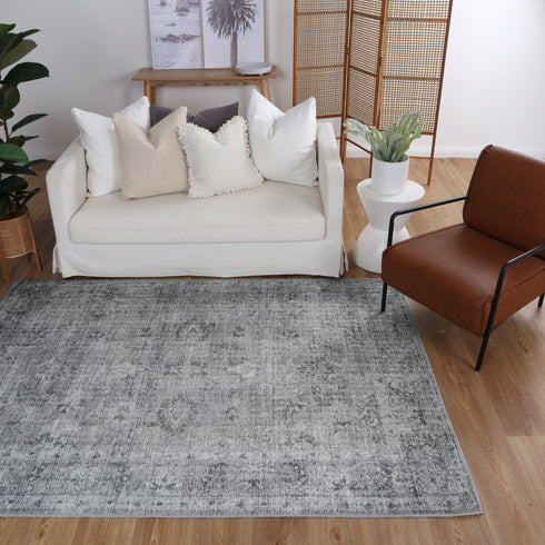 Tuttul Grey Washable Rug