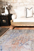 Pissarro Terracotta Blue Washable Rug