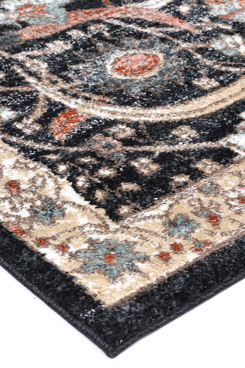 Anatolia Traditional Charcoal Cream  Rug